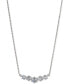 ფოტო #1 პროდუქტის Rhodium-Plated Cubic Zirconia Statement Necklace, 16" + 2" extender, Created for Macy's