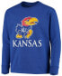 Big Boys Royal Kansas Jayhawks Lockup Long Sleeve T-shirt