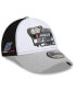 Фото #1 товара Men's White, Gray Kyle Larson 2021 NASCAR Cup Series Champion Victory Lane 9FORTY Snapback Adjustable Hat