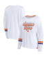 ფოტო #1 პროდუქტის Women's White Clemson Tigers Retro Power Striped Long Sleeve T-shirt