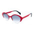 Фото #4 товара Женские солнцезащитные очки овальные красные прозрачные 0505-CRK-051 (51 mm)