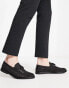 River Island wide fit woven tassle loafer in black