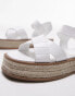 Фото #3 товара Topshop Jenna espadrille flat sandal in white