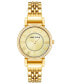 Women's Quartz Gold-Tone Alloy Link Bracelet Watch, 30mm