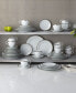 Charlotta Platinum 60 Piece Dinnerware Set, Service for 12