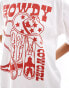 JJXX oversized t-shirt with howdy cowgirl chest print in white