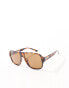 Фото #2 товара Reclaimed Vintage aviator sunglasses with brown lens