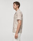 ფოტო #4 პროდუქტის Men's Bowling Collar Printed Flowing Shirt