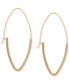 ფოტო #1 პროდუქტის Gold-Tone Elongated Hoop Earrings