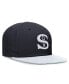 Фото #4 товара Men's Navy, White Distressed Chicago White Sox Rewind Cooperstown True Performance Fitted Hat