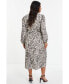 Фото #2 товара Plus Size Animal Print Midi Dress