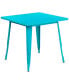 Nash 31.5" Square Metal Table For Indoor And Outdoor Use
