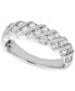 ფოტო #1 პროდუქტის Diamond 3-Row Band Ring (1 ct. t.w.) in 14k White Gold