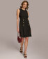 ფოტო #3 პროდუქტის Donna Karan Women's Jewel-Neck Sleeveless A-Line Dress