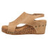 Фото #3 товара Corkys Carley Leopard Studded Wedge Womens Brown Casual Sandals 30-5316-TSLP