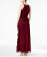 B&A by Betsy and Adam Ruched Halter Gown