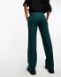 Monki tailored trousers in dark green