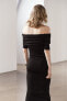 Фото #14 товара Платье с открытыми плечами ZARA