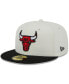 ფოტო #3 პროდუქტის Men's New Era x Cream, Black Chicago Bulls NBA x Staple Two-Tone 59FIFTY Fitted Hat