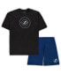 Фото #1 товара Men's Blue, Heathered Charcoal Tampa Bay Lightning Big and Tall T-shirt and Shorts Sleep Set