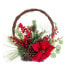Фото #4 товара Новогоднее украшение Красный Разноцветный ротанг Пластик Ананасы корзина 43,18 cm