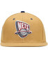 Фото #3 товара Men's Tan New Jersey Nets Hardwood Classics Wheat Snapback Hat