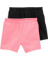 Фото #4 товара Kid 2-Pack Black/Pink Bike Shorts 7