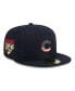 ფოტო #1 პროდუქტის Men's Navy Chicago Cubs 2023 Fourth of July 59FIFTY Fitted Hat