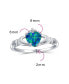 ფოტო #3 პროდუქტის Sorority Sister BFF Celtic Irish Friendship Promise Crown Heart Blue Created Opal Claddagh Ring For Women Teen .925 Sterling Silver October Birthstone