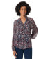 ფოტო #1 პროდუქტის Women's Printed Ruffled Peasant Top