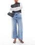 Фото #6 товара ASOS DESIGN Curve cropped wide leg jean in mid blue
