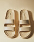 Rubberised flatform sandals