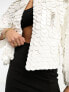 ASOS DESIGN disc sequin festival jacket in white