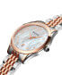 ფოტო #2 პროდუქტის Women's Swiss Classic R Diamond Accent Two-Tone Stainless Steel Bracelet Watch 34mm
