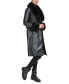 ფოტო #3 პროდუქტის Women's Faux-Fur-Trim Faux-Leather Coat