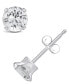 ფოტო #1 პროდუქტის Gemstone Stud Earrings in 10k White Gold