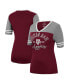 Фото #1 товара Women's Maroon, Heathered Gray Texas A&M Aggies There You Are V-Neck T-shirt