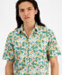 Men's Libra Regular-Fit Stretch Floral Button-Down Poplin Shirt, Created for Macy's