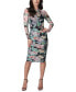 Фото #1 товара Juniors' Floral-Print Ruched Bodycon Dress
