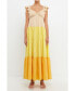 Фото #1 товара Women's Sweet Heart Color Block Maxi Dress