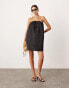 Фото #1 товара ASOS EDITION bandeau heavy satin mini dress in black