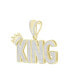 Фото #2 товара Macy's men's Diamond King & Crown Pendant (1/2 ct. t.w.) in 10k Gold
