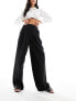 Фото #9 товара Vila tailored wide leg trousers in black