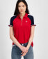ფოტო #1 პროდუქტის Women's Colorblocked Polo Shirt