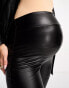 Фото #4 товара Vero Moda Maternity skinny leather look legging in black