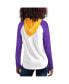 Фото #2 товара Women's White, Purple LSU Tigers From the Sideline Raglan Long Sleeve Hoodie T-shirt
