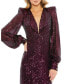 ფოტო #6 პროდუქტის Women's Ieena Sequined Structured Bishop Sleeve Midi Dress