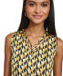 Women's Geo-Print Strappy-Neck Sleeveless Top