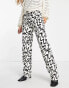 Monki – Hose mit hohem Bund und Wellen-Print, Kombiteil