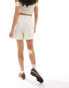 JJXX high waisted tailored short in white